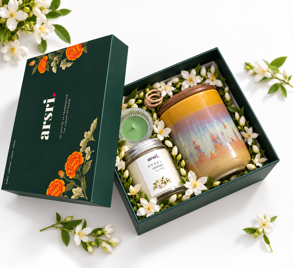 ARSRI Tranquillité Scented Candle & Ceramic Jar Gift Set | 3 Pieces